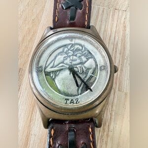Vintage Warner Bros Taz Looney tunes watch NEW BATTERY